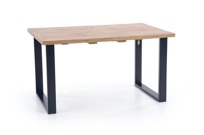 Rozkládací jídelní stůl Venom 160-210x90 cm - dub wotan / černý