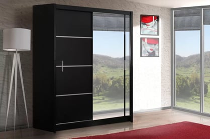 Dulap glisant Vista 150 cm cu oglindă - stejar sonoma Skříň vista aranzacja
