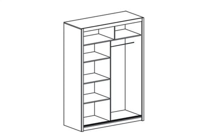 Dulap glisant Vista 150 cm cu oglindă - stejar sonoma Skříň vista wnetrze