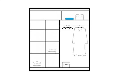Skriňa s posuvnými dverami so zrkadlom Vista 203 cm - čierny mat Skriňa vista vnútro