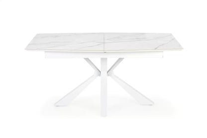 Nolvari kihúzható étkezőasztal 160–200x89 cm - fehér márvány / fehér lábak vivaldi stůl rozkladany Deska - fehér mramor, Nohy - fehér