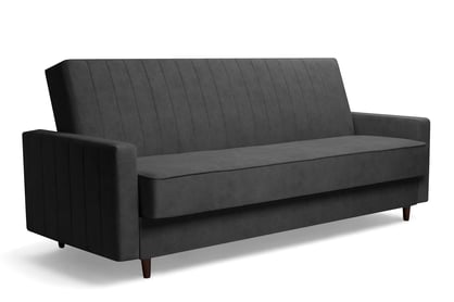 Canapea extensibilă Wars - catifea gri închis Kronos 34 / picioare wenge