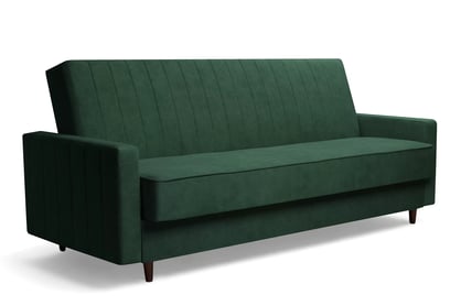 Canapea extensibilă Wars - catifea verde Kronos 14 / picioare wenge