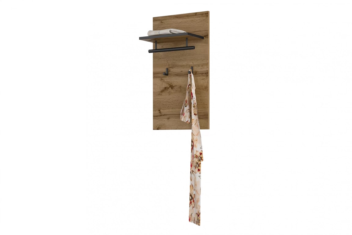 Gramon fali fogas 40 cm - wotan tölgy / fekete Wieszak Gramon 40 cm - dab wotan / fekete