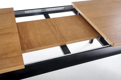Masă pliabilă WINDSOR 160-240x90x76 cm Culoare stejar închis/ negru windsor stůl pliere 160-240x90x76 cm Barva tmavý Dub/negru