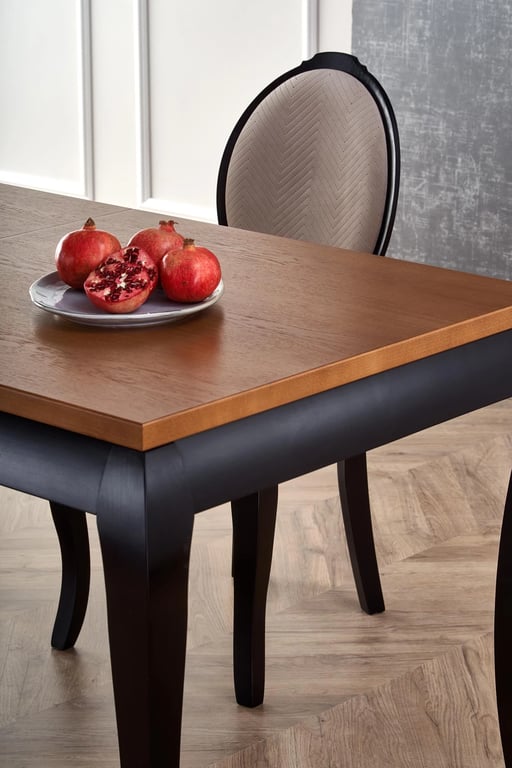 Masă pliabilă WINDSOR 160-240x90x76 cm Culoare stejar închis/ negru windsor stůl pliere 160-240x90x76 cm Barva tmavý Dub/negru