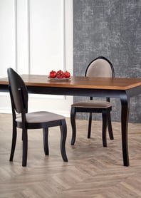 Masă pliabilă WINDSOR 160-240x90x76 cm Culoare stejar închis/ negru windsor stůl pliere 160-240x90x76 cm Barva tmavý Dub/negru