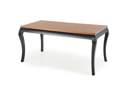Masă pliabilă WINDSOR 160-240x90x76 cm Culoare stejar închis/ negru windsor stůl rozkládací 160-240x90x76 cm Barva tmavý Dub/negru
