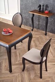 Masă pliabilă WINDSOR 160-240x90x76 cm Culoare stejar închis/ negru windsor stůl pliere 160-240x90x76 cm Barva tmavý Dub/negru