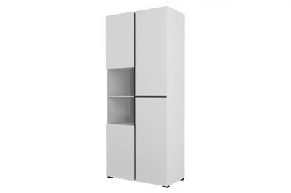 Vitrină Gramon 79 cm - alb / negru