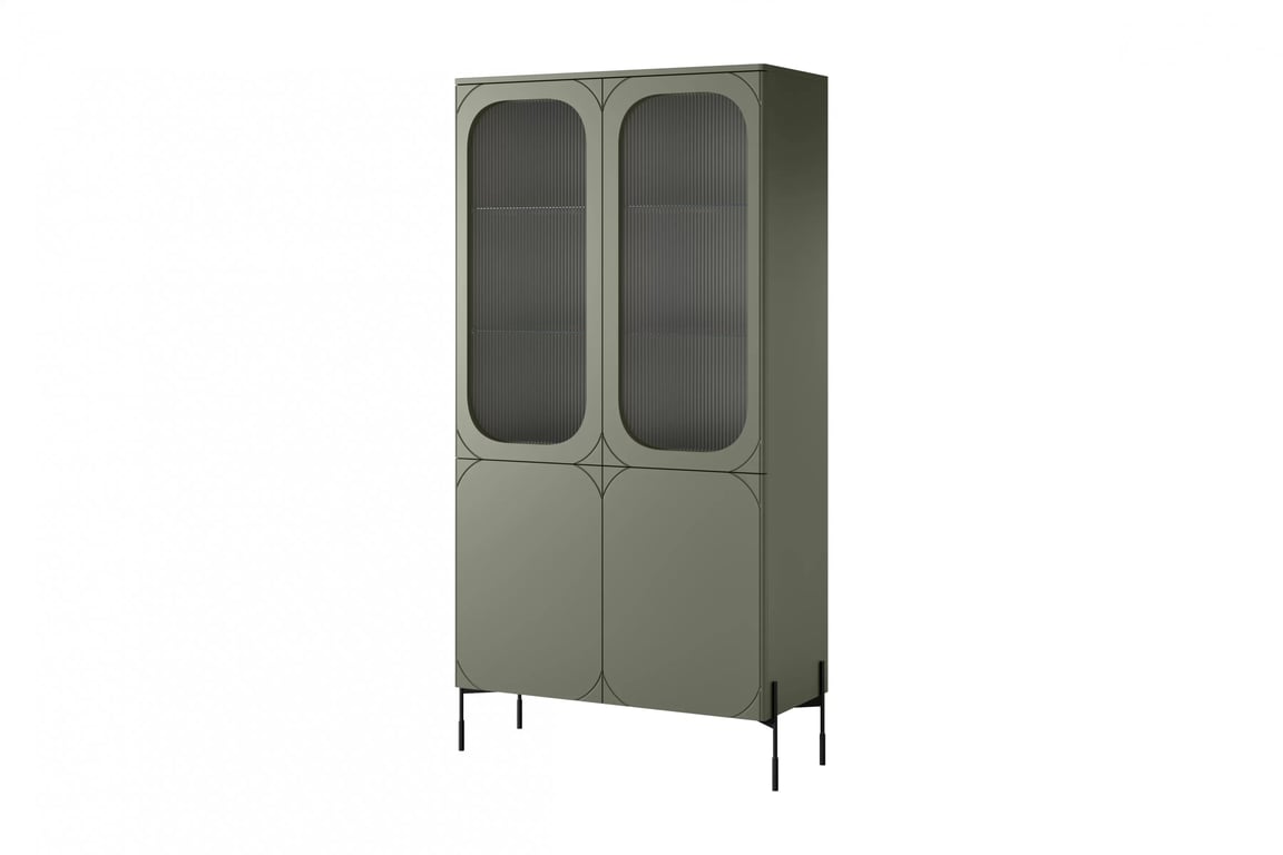 Vitrină Sonatia 100 - Olive Witryna Sonatia pentru camera de zi 100 cm - olive