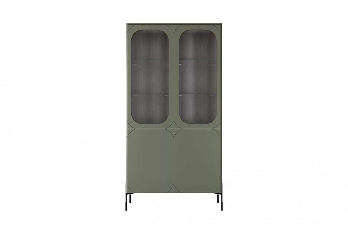 Vitrină Sonatia 100 - Olive Witryna Sonatia pentru camera de zi 100 cm - olive
