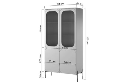 Vitrină Sonatia 100 - Olive Witryna Sonatia pentru camera de zi 100 cm - olive
