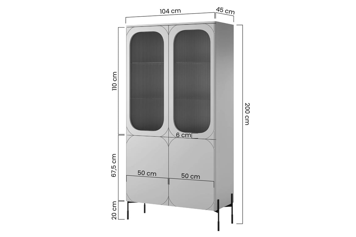 Vitrină Sonatia 100 - Olive Witryna Sonatia pentru camera de zi 100 cm - olive