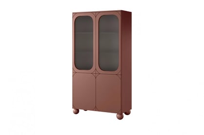 két ajto vitrin Sonatia II a nappaliba 100 cm - burgund