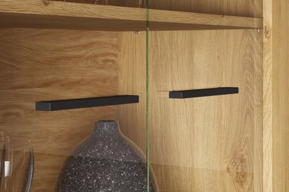 Stivio vitrines szekrény 92 cm - stílusos tölgy / fekete Witryna Stivio 92 cm - dab Elegáns / fekete