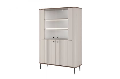 Vesper vitrin 103 cm - kasmír / dió / fekete lábak
