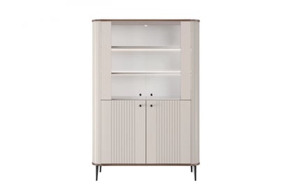 Vesper vitrin 103 cm - kasmír / dió / fekete lábak Witryna Vesper a nappaliba - kasmír / diofa / fekete Lábak