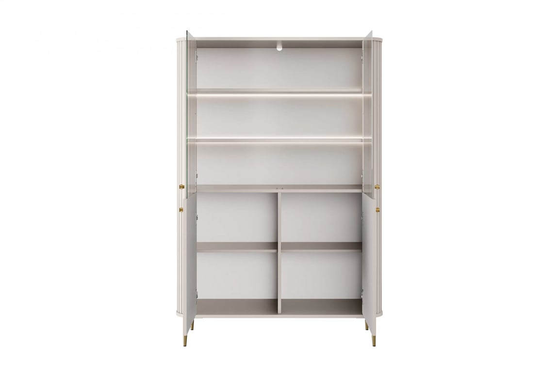 Vesper vitrin 103 cm - kasmír / arany lábak Witryna Vesper a nappaliba - kasmír / zlote Lábak