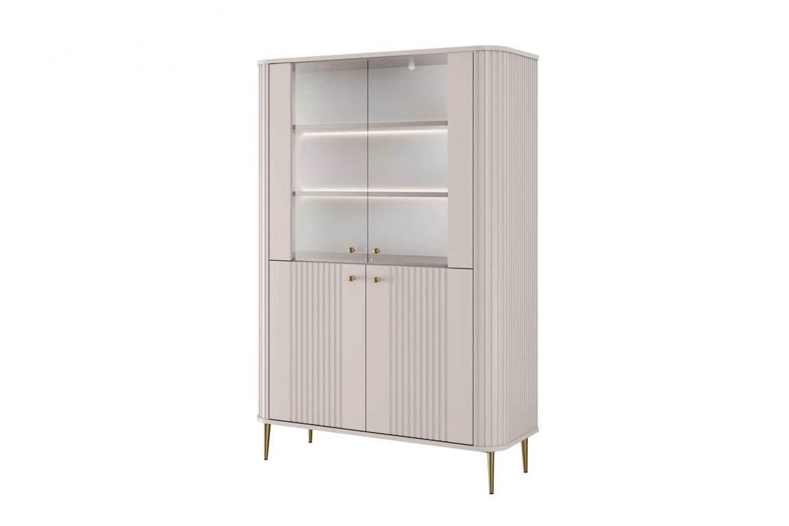 Vesper vitrin 103 cm - kasmír / arany lábak Witryna Vesper a nappaliba - kasmír / zlote Lábak
