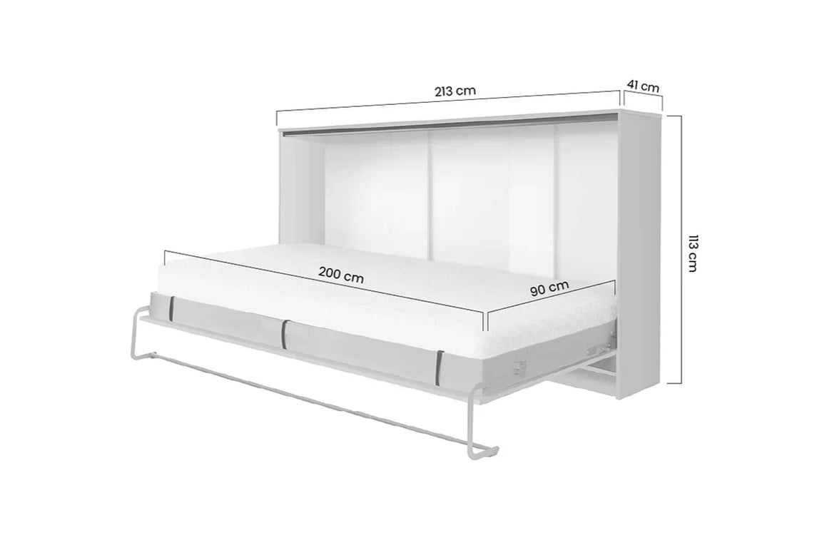 Pat rabatabil Basic orizontal 90x200  - stejar deschis sonoma Pat rabatabil orizontal 90x200 New Elegance - Stejar deschis Sonoma