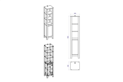 Vysoká skrinka Classic Oak 800 Skrinka lazienkowa comad 