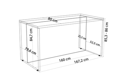 Kuchyňský ostrov KAMMONO 160cm - dub estana / cappuccino Wyspa kuchyňská KAMMONO 160cm - dub estana / cappuccino