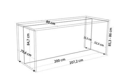 Kuchyňský ostrov KAMMONO 200cm - dub estana / cappuccino Wyspa kuchyňská KAMMONO 200cm - dub estana / cappuccino