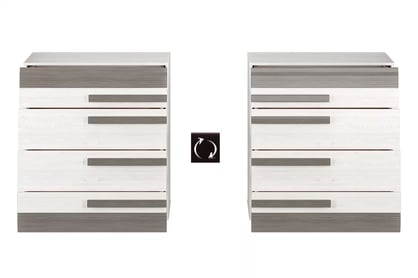 Set Tonemo 5 - pin zăpadă / new grey Complet mobilier mlodziezowych Blanco 5 - pin sniezna / new grey - 6 elementow