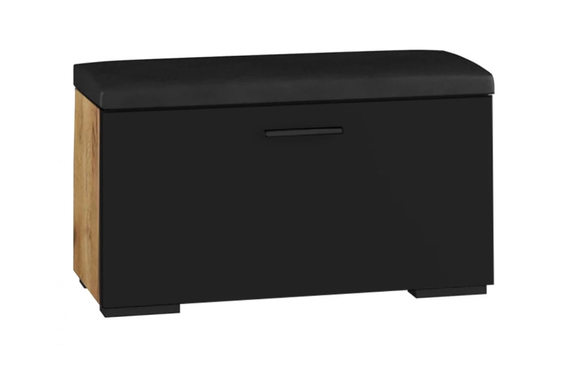 Předsíňová sestava Keri 1 Botník Keri 1 - Dub craft Žlutý K003PW + Černý mat 0190 PE 