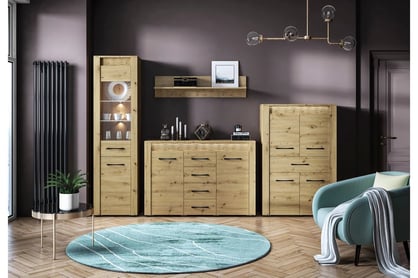 Obývacia stena do obývacej izby Nanori 6 - Dub artisan