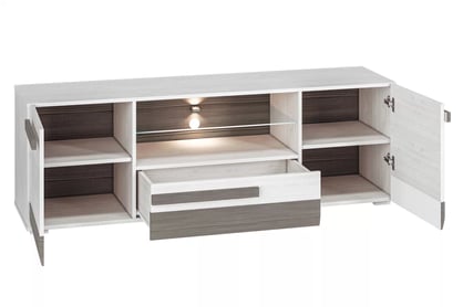 Set Tonemo 1 - pin zăpadă/ new grey Complet mobilier pentru camera de zi Blanco 1 - pin sniezna / new grey - 6 elementow