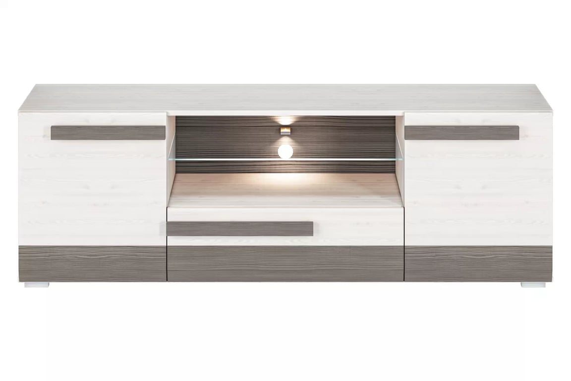 Set Tonemo 1 - pin zăpadă/ new grey Complet mobilier pentru camera de zi Blanco 1 - pin sniezna / new grey - 6 elementow