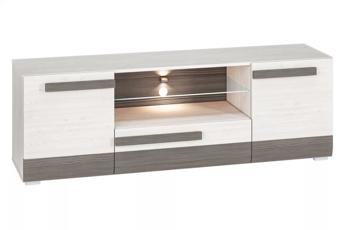 Set Tonemo 1 - pin zăpadă/ new grey Complet mobilier pentru camera de zi Blanco 1 - pin sniezna / new grey - 6 elementow