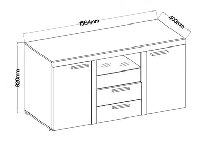 Set Luiza - grafit Complet mobilier pentru camera de zi Luiza - stejar lefkas / grafit