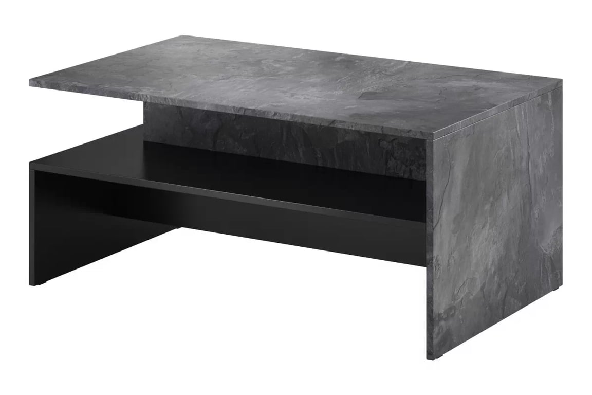 Komplet nábytku do obývacej izby z komoda i lawa Baros - tmavý beton / schiefer Komplet nábytku do obývacej izby z komoda i lawa Baros - tmavý beton / schiefer