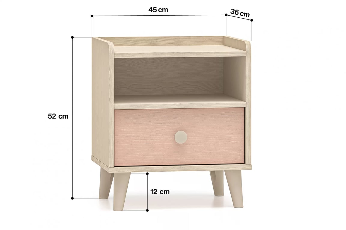 Marla gyerekbútor szett - sivatagi homok / rózsaszín / millenial pink Készlet bútorok dzieciecych Marla - piasek pustyni / roz / millenial pink