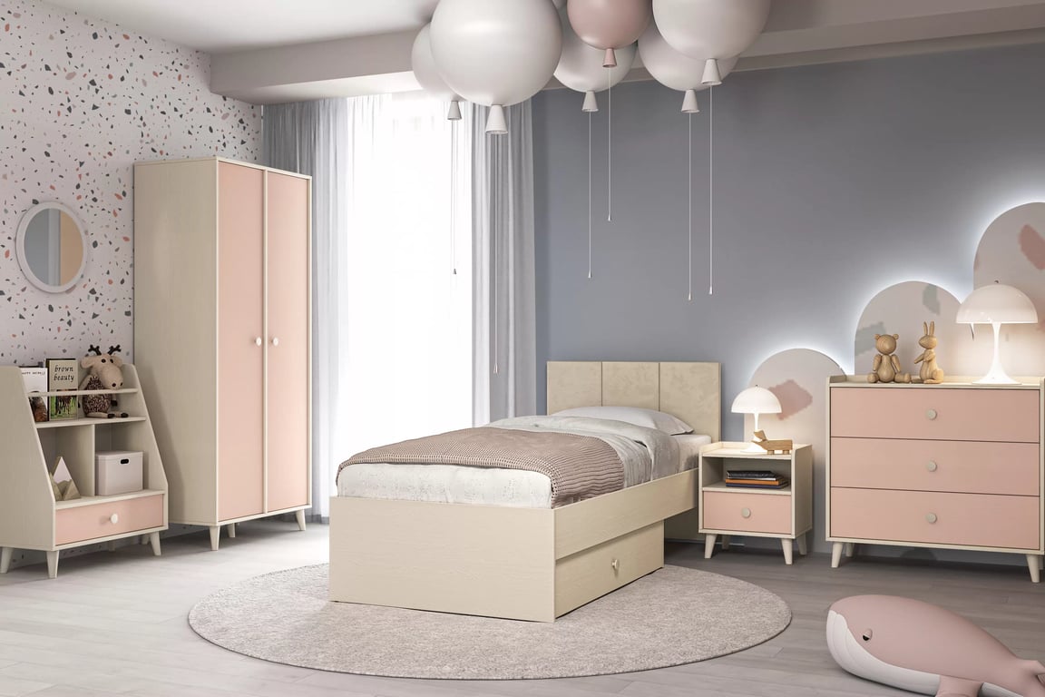 Marla gyerekbútor szett - sivatagi homok / rózsaszín / millenial pink Készlet bútorok dzieciecych Marla - piasek pustyni / roz / millenial pink