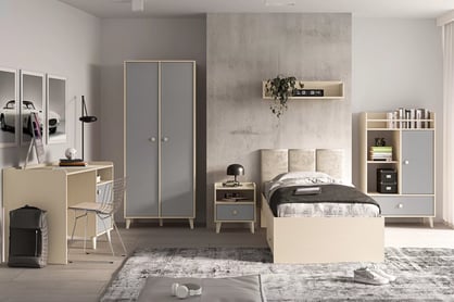 Marla gyerekbútor szett - sivatagi homok / szürke palládium