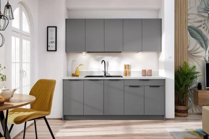 Kuchynská linka Ilandia 200cm - šedý mat