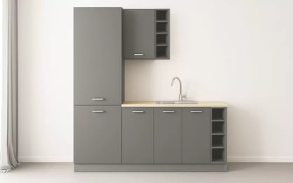 Complet mobilier kuchennych Prado 195cm - gri lucios Complet mobilier kuchennych Prado 195cm - gri lucios
