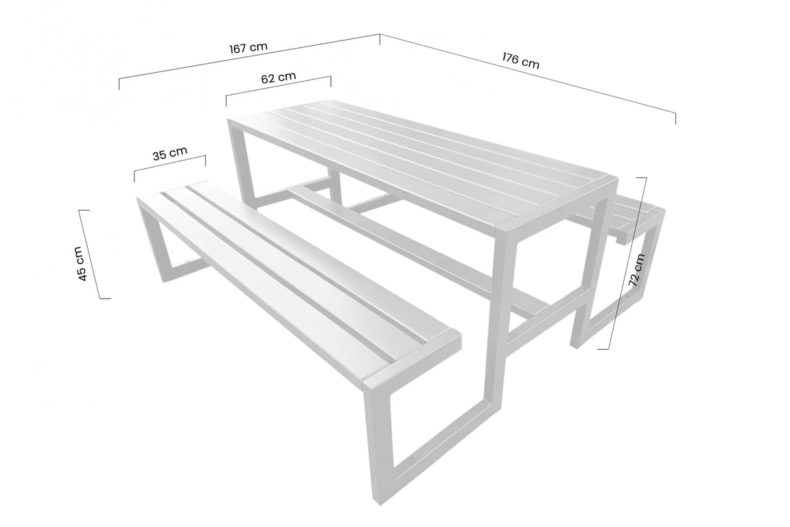 Komplet nábytku zahradní Piknikowy - palisander Komplet nábytku ogrodowych Piknikowy - palisander