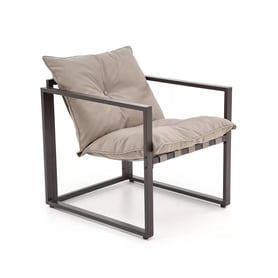 SHARK kerti garnitúra (kanapé + 2x fotel + dohányzóasztal) - fekete / cappuccino Komplet nábytku ogrodowych shark - Fekete / cappuccino