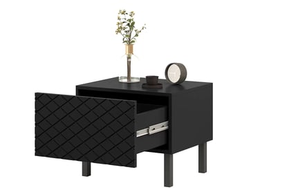 Scalia II 50 1SZ éjjeliszekrény szett 2 db - fekete matt / fekete lábak Scalia II 50 1SZ éjjeliszekrény szett 2 db - Fekete matt / fekete lábak - belső kialakítás