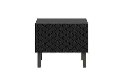 Scalia II 50 1SZ éjjeliszekrény szett 2 db - fekete matt / fekete lábak Scalia II 50 1SZ éjjeliszekrény szett 2 db - Fekete matt / fekete lábak