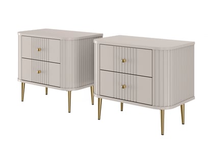 Set noptiera Vesper 56 cm - cashmir / picioare aurii