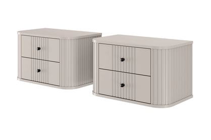 Set noptiere Vesper 56 cm de perete - cașmir / mânere negre