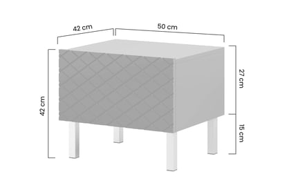 Scalia II 50 1SZ éjjeliszekrény szett 2 db - matt sötétzöld / arany lábakkal Készlet szafka éjjeli asztal Scalia II 50 1SZ 2 szt. - labrador mat / zlote Lábak