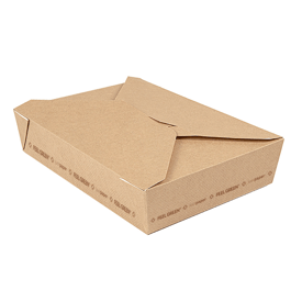 Amerikanische schachteln für mikrowelle natur 19.6x14x4.5 cm