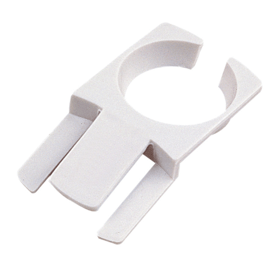 Glashalter mit tellerklemme weiss 7.5x4.2 cm